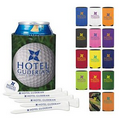 Collapsible Koozie Golf Tee Kit